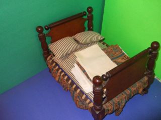 Antique Rope Doll Bed - 100+years Old photo