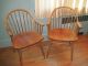 Windsor Bowback Captains Arm Chairs Set Of 2 Colonial Post-1950 photo 1