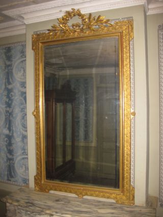 Authentic Vintage Magnificent And Huge Louis Xvi Mirror. photo