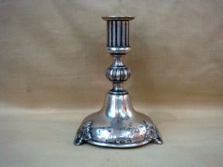 Antique 19th Century Russian Silver Candlestick 109 Grams Signed. photo