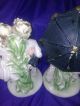Unusual,  Old,  Awesome Pair Of Figurines,  Chalkware? Boy And Girl With Umbrella. Figurines photo 3