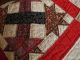 Antique Primitive Civil War Era Rare Star Pattern Quilt W/ Madder Browns Primitives photo 4