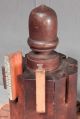 Antique Victorian Desk Top Rubber Stamp Holder Turned Carved Walnut Wood Acorn Binding, Embossing & Printing photo 1