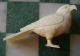 An Antique Oriental Finely Carved Faux Ivory Figure Of A Bird On Wooden Stand Ornaments photo 3