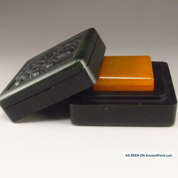 Hand - Carved Chinese Shoushan Stone Statue Seals Seals photo