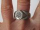 Medieval Knights Crusader Silver Ring With The Mythical Creature Of A Sea - Lion Roman photo 2