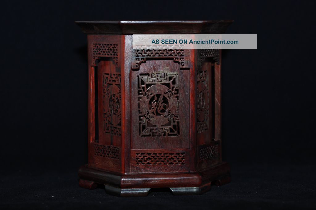 Chinese Ming Dynasty Style Of Mini Rosewood Brush Pot - - F000005 Tables photo
