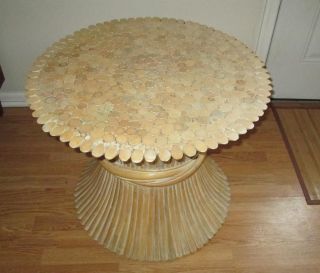 Mid Century Mcguire Sheaf Of Bamboo Side/end Table Condition photo