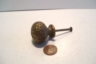 Antiques Arts And Crafts Hammered Brass Drawer Knob Pull Cupboard Door Craftsman photo