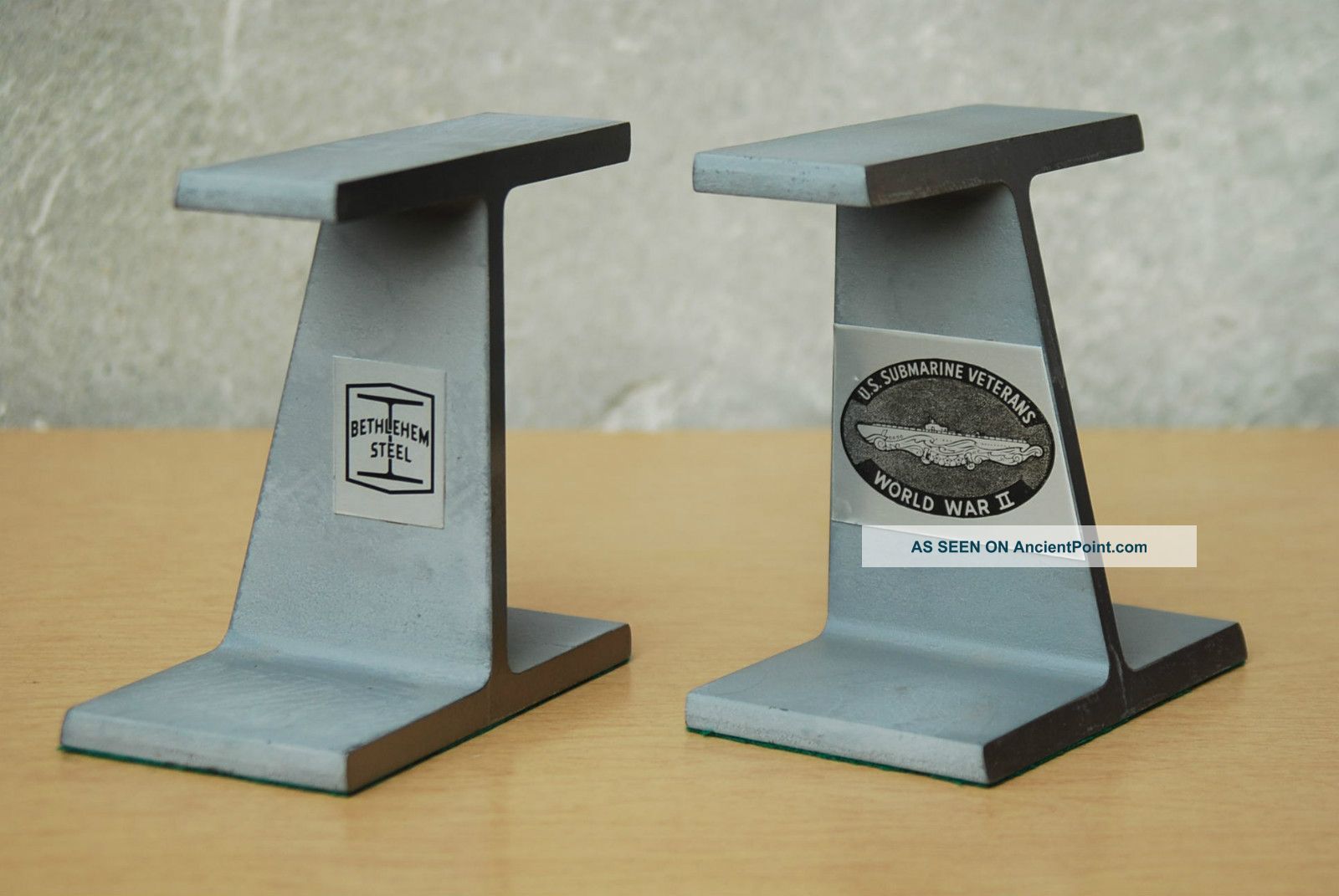 I - Beam Bethlehem Steel Bookends Mid Century Industrial World War Ii Veterans Mid-Century Modernism photo