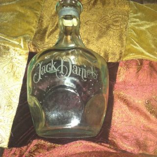 Vintage Jack Daniels Old 7 Glass Whiskey Bottle Decanter 1.  75 Liters photo