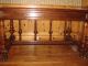 Antique Italian Style Walnut Library Table Carved Details Claw Feet 1900-1950 photo 2