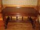 Antique Italian Style Walnut Library Table Carved Details Claw Feet 1900-1950 photo 3