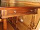 Antique Italian Style Walnut Library Table Carved Details Claw Feet 1900-1950 photo 4