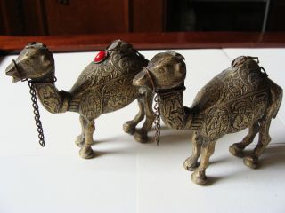 Ottoman Bronze Camels Pair photo