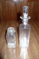 Antique Vintage Glass Caster Cruet Set With 4 Bottles Shakers & Metal Handle Other photo 6