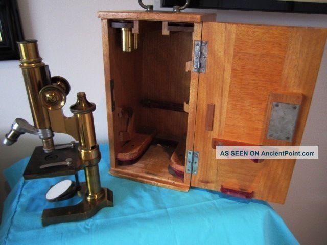 Ernst Leitz Wetzlar Antique Microscope 1904 Era (in Box) Collectors Science & Medicine (Pre-1930) photo