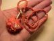 Antique Real Carved Coral Pearl & 9ct Gold Pendant & Coral Necklace Grand Tour? Uncategorized photo 1