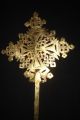 African Tribal Brass Hand Held Processional Cross Ethiopia Ethnocraphic Art Other photo 1