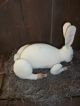 Primitive Antique White Easter Back Porch Bunny Rabbit Doll W/ Rusty Bell & Tag Primitives photo 3
