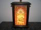 Antique Stained Glass Table Lamp In Wooden Frame. . 1900-1940 photo 1