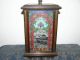 Antique Stained Glass Table Lamp In Wooden Frame. . 1900-1940 photo 2