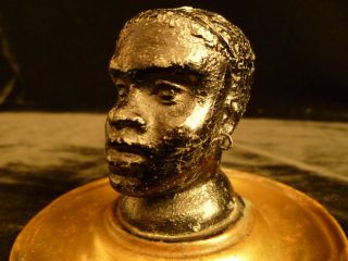 Rare 19th Century Black Americana Slave Head Inkwell photo
