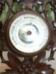 19thc Black Forest Oak Carved Wall Barometer Other photo 1