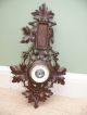 19thc Black Forest Oak Carved Wall Barometer Other photo 3