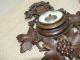 19thc Black Forest Oak Carved Wall Barometer Other photo 6