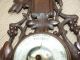 19thc Black Forest Oak Carved Wall Barometer Other photo 7