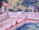 Art Deco Watercolor Painting People At Old Swimming Pool Vintage Phoenix Az Art Art Deco photo 1