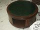 Antique Mahogany Leather Top Rotating Cocktail Table 1900-1950 photo 4
