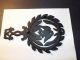Antique Vm Cast Iron Eagle On A Heart In A Circle Of Leafs Trivets photo 1