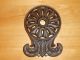 Antique Collectible Signed Hopewell Cast Iron Trivet With Leaf And Flower Motif Trivets photo 1