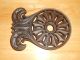 Antique Collectible Signed Hopewell Cast Iron Trivet With Leaf And Flower Motif Trivets photo 3