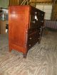 Antique Empire Cherry Bedroom Butlers Chest Dresser Drop Front Desk Secretary 1900-1950 photo 2