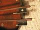 Vintage Violin Parts And 4/4 Bows In Old Wood 4/4 Case $9 Nr String photo 2