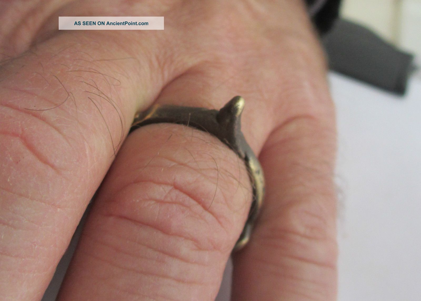 Georgian Secret Spiked Knuckle Duster Ring ? British photo