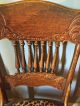 Antique Victorian Oak Press Back Carved Dining/kitchen Chairs Set Of 6 1800-1899 photo 3