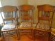 Antique Victorian Oak Press Back Carved Dining/kitchen Chairs Set Of 6 1800-1899 photo 5