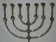 Antiques Judaica Bezalel Israeli Sterling Silver Menorah Shabbat Candelabra Candlesticks & Candelabra photo 2