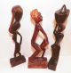 Vintage Six African Wood Hand Carved Folk Art Figurines Sculptures & Statues photo 9