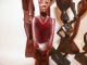 Vintage Six African Wood Hand Carved Folk Art Figurines Sculptures & Statues photo 8