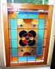 Antique Pair Large 1870’s Leaded Stained Glass Jeweled Windows Pre-1900 photo 7