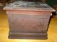 Antique Treadle Sewing Machine Cherry Cabinet Coffin Cover Top Sewing Machines photo 6