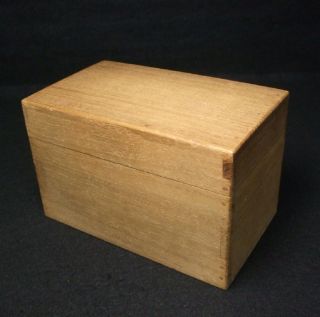 B695: Japanese Wooden Storage Box For Two Tea Caddies Satsu - Bako Popular Kiri photo