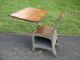 Antique Vintage School House Small Child ' S Desk And Chair Mid Century 1900-1950 photo 3