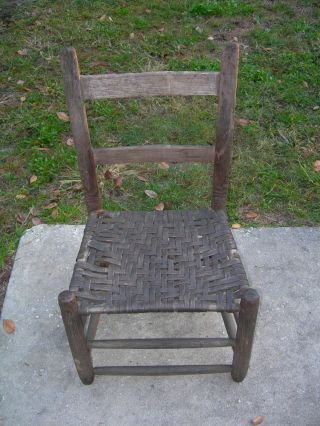 Antique Vintage Shaker Cane Chair Ladder Back Stool Mission Stickley Primitive photo
