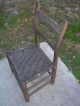 Antique Vintage Shaker Cane Chair Ladder Back Stool Mission Stickley Primitive 1800-1899 photo 3